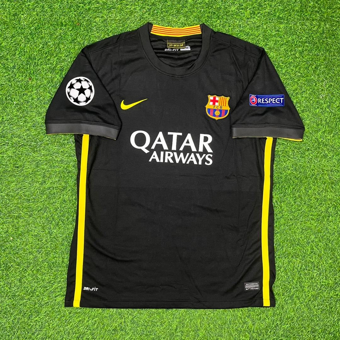 Adriano #21 Barcelona 2013-2014 Black Retro Football Jersey