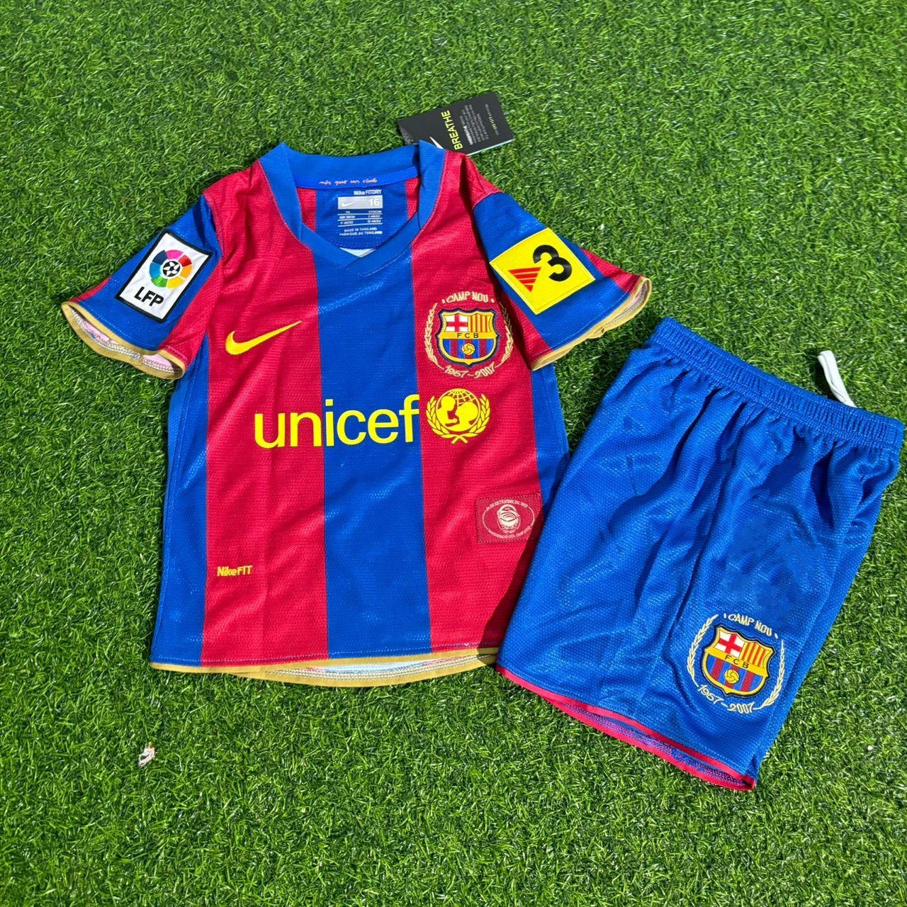 Yaya Touré 24- Barcelona 2007/2008 Retro KIDS Football Jersey