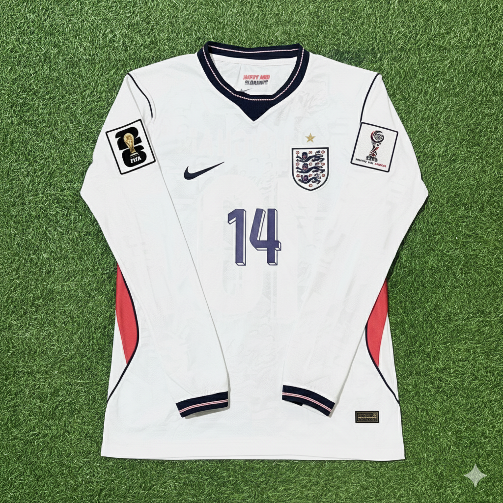 Marcus Rashford 14- England 2026 World Cup Long Sleeve Kit Jersey Trikot Maillot