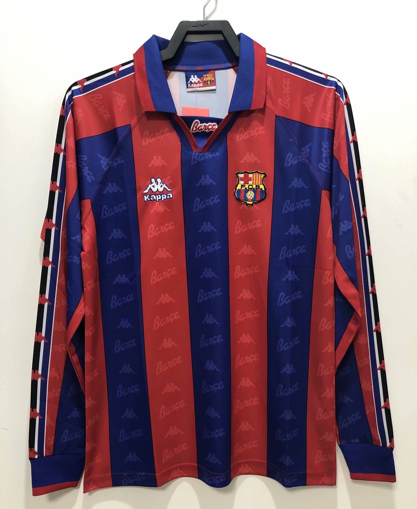 Barcelona 1996 1997 Retro Burgundy Long Sleeve Jersey Soccer Shirt