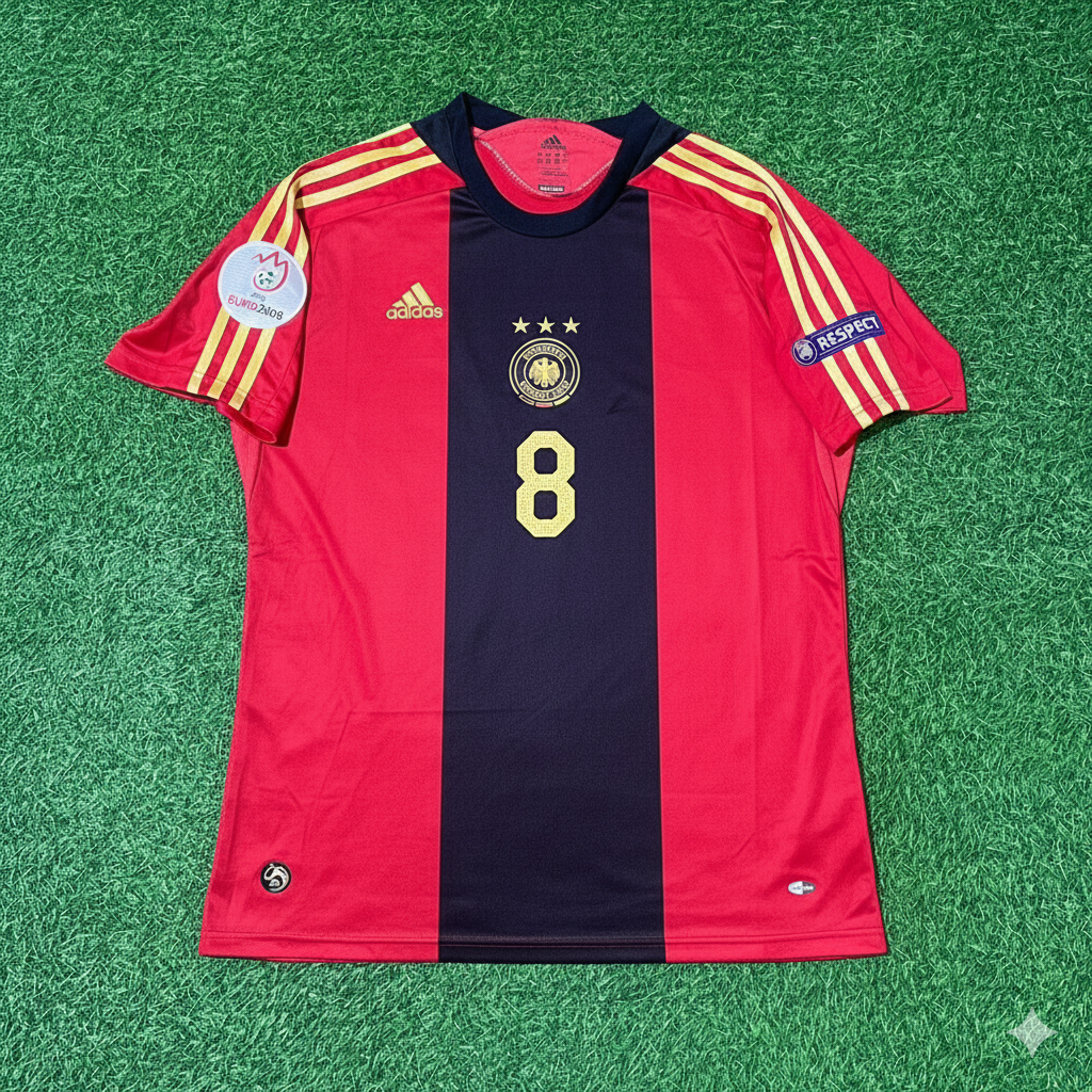 Torsten Frings Germany EURO 2008 Away Red Retro Football Jersey Kit