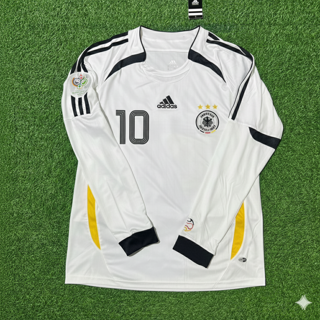 Uli Hoeneß Germany World Cup Long Sleeve White Retro Football Jersey