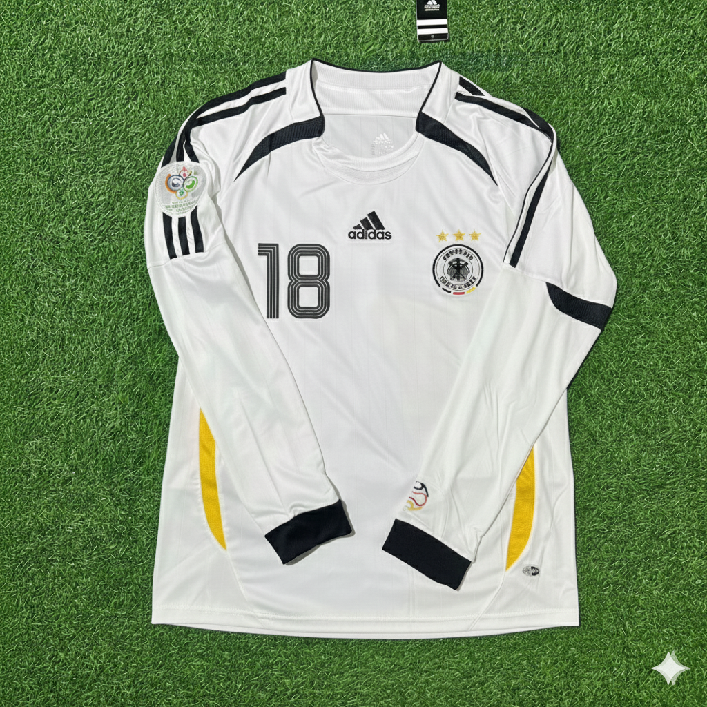 Tim Borowski Germany 2006 World Cup Long Sleeve White Football Jersey
