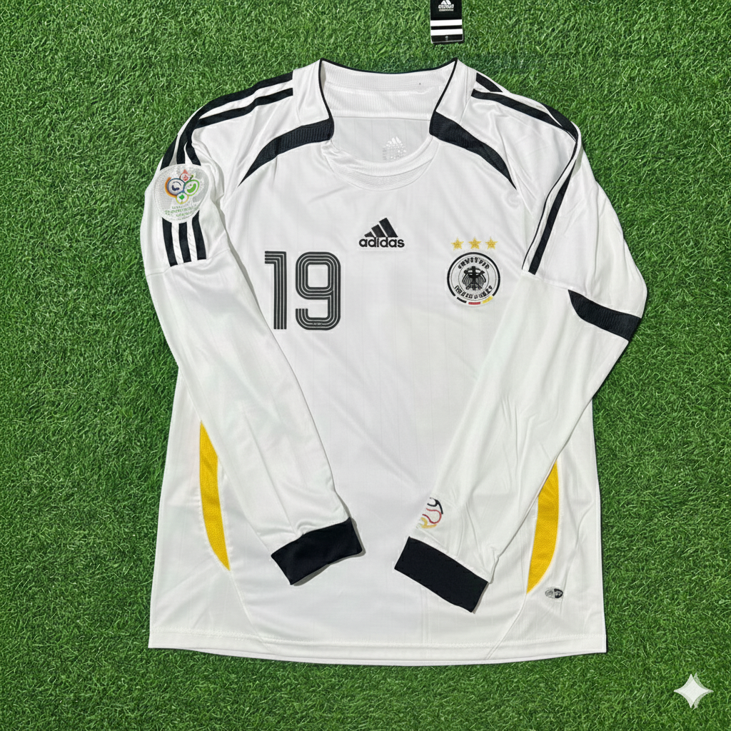 Mario Götze Germany World Cup Long Sleeve White Retro Football Jersey