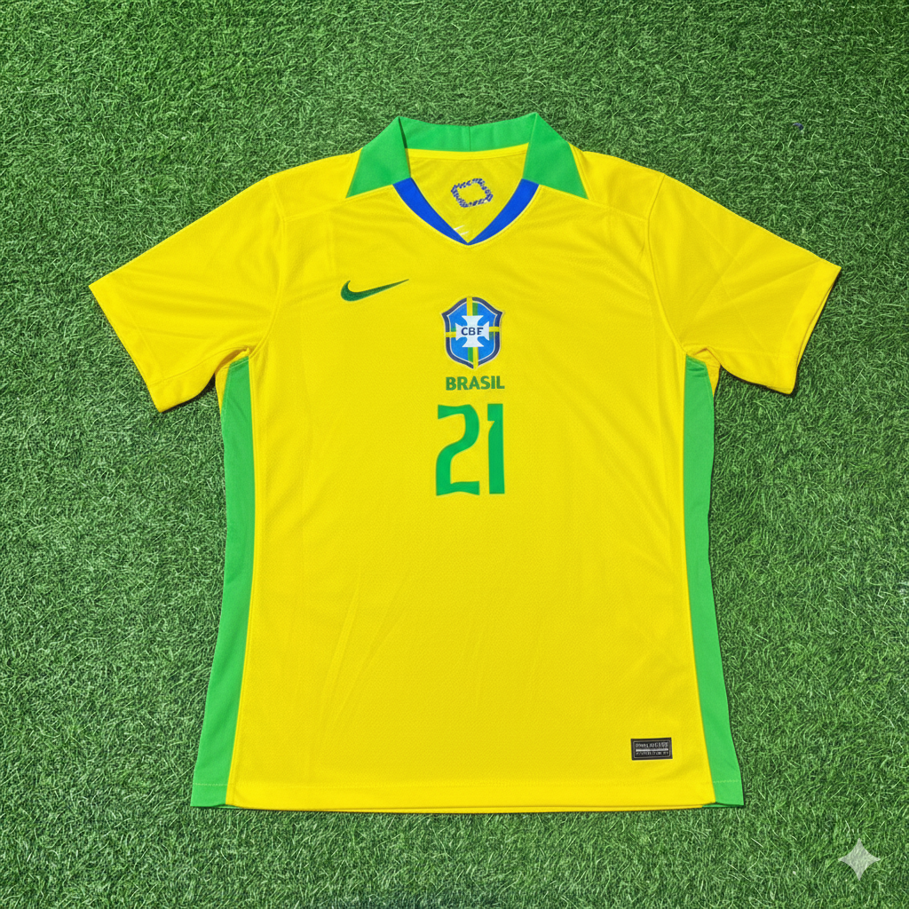 Matheus Cunha Brazil 2026 World Cup New Season Football Jersey