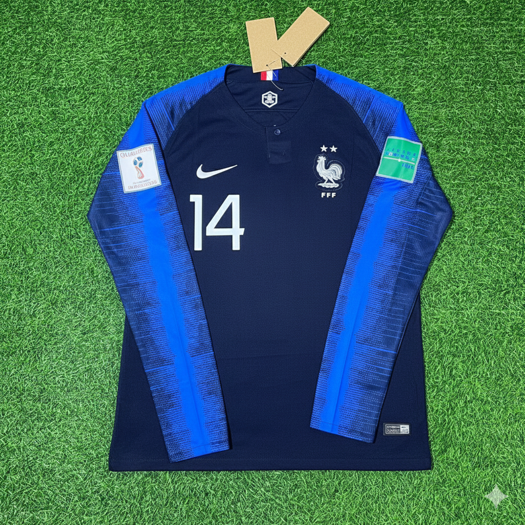 Blaise Matuidi France 2018 World Cup Final Long Sleeve Retro Football Jersey Kit