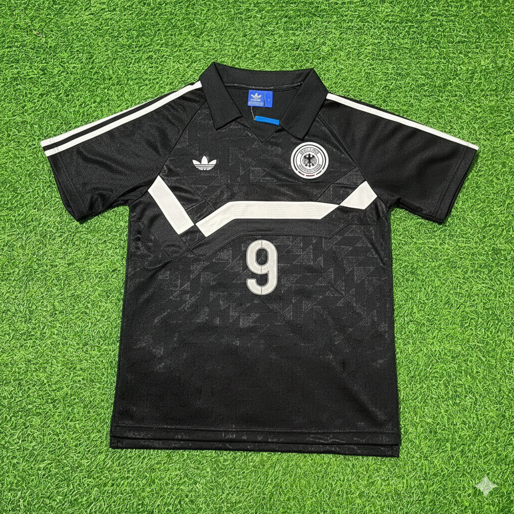 Rudi Völler Deutschland 1990 WM Schwarzes Retro Fußballtrikot