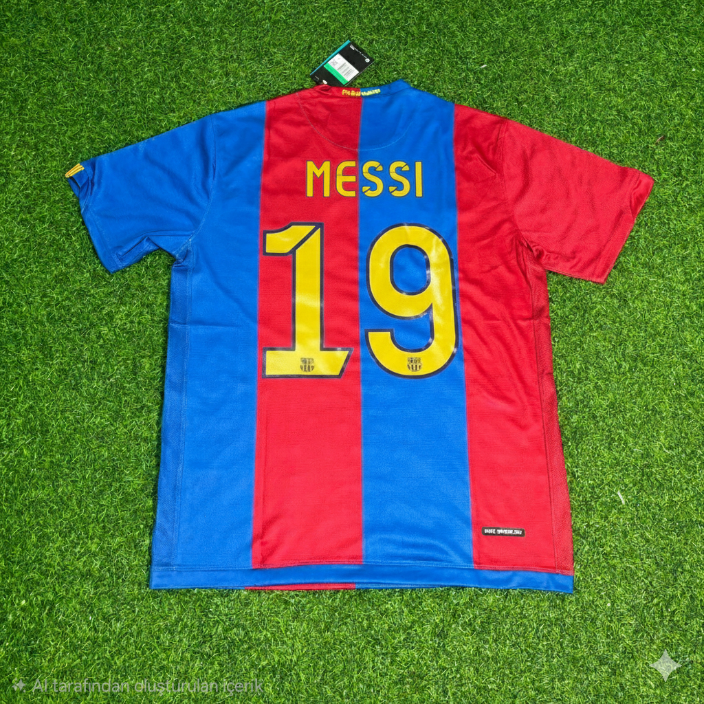 Maillot de football rétro domicile de Lionel Messi, FC Barcelone, saison 2006/2007