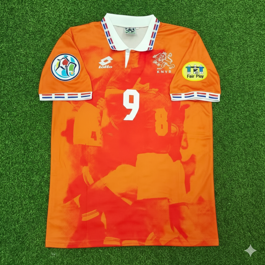 Patrick Kluivert Netherlands EURO 1996 Home Retro Football Jersey