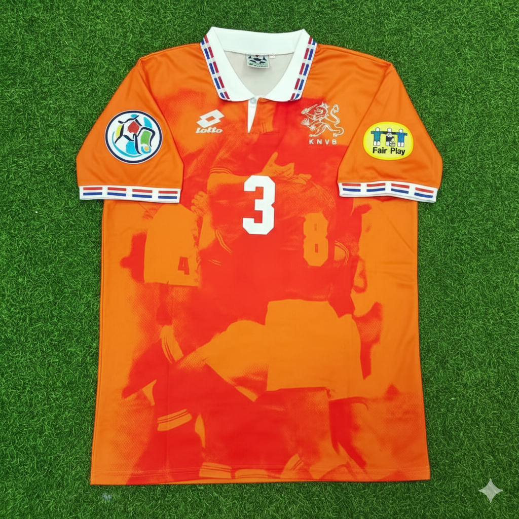 Danny Blind Netherlands EURO 1996 Home Retro Football Jersey
