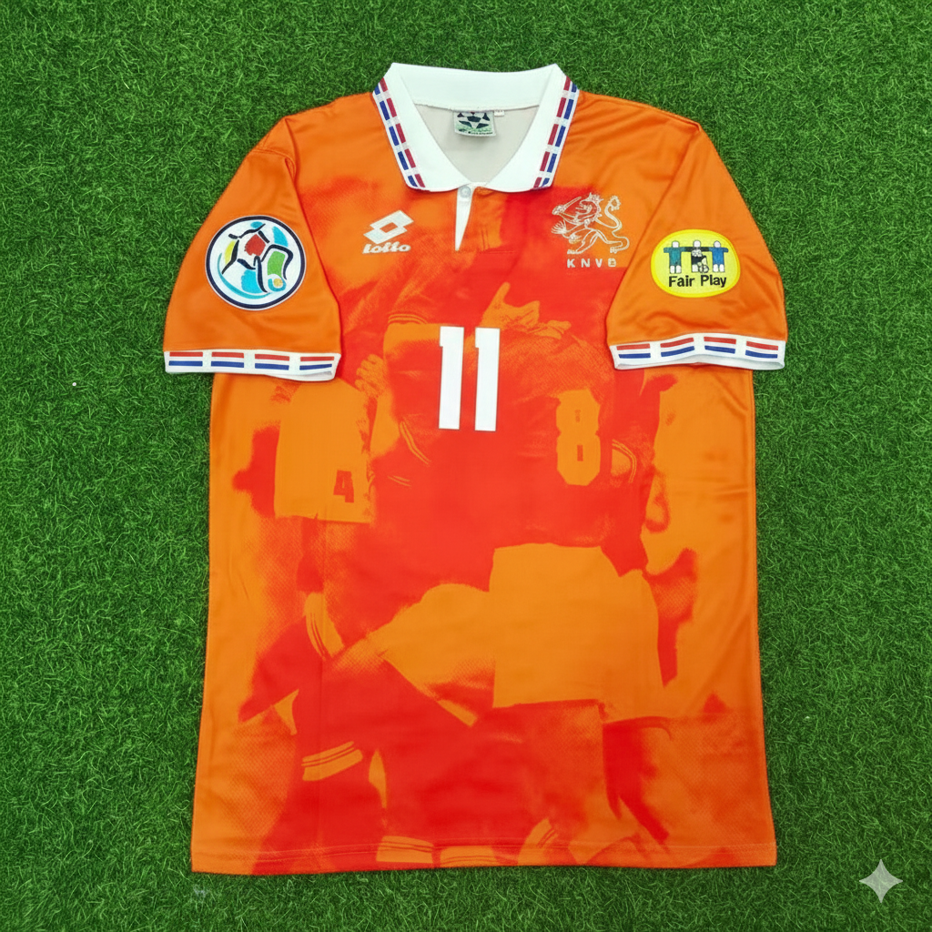 Peter Hoekstra Netherlands EURO 1996 Home Retro Football Jersey