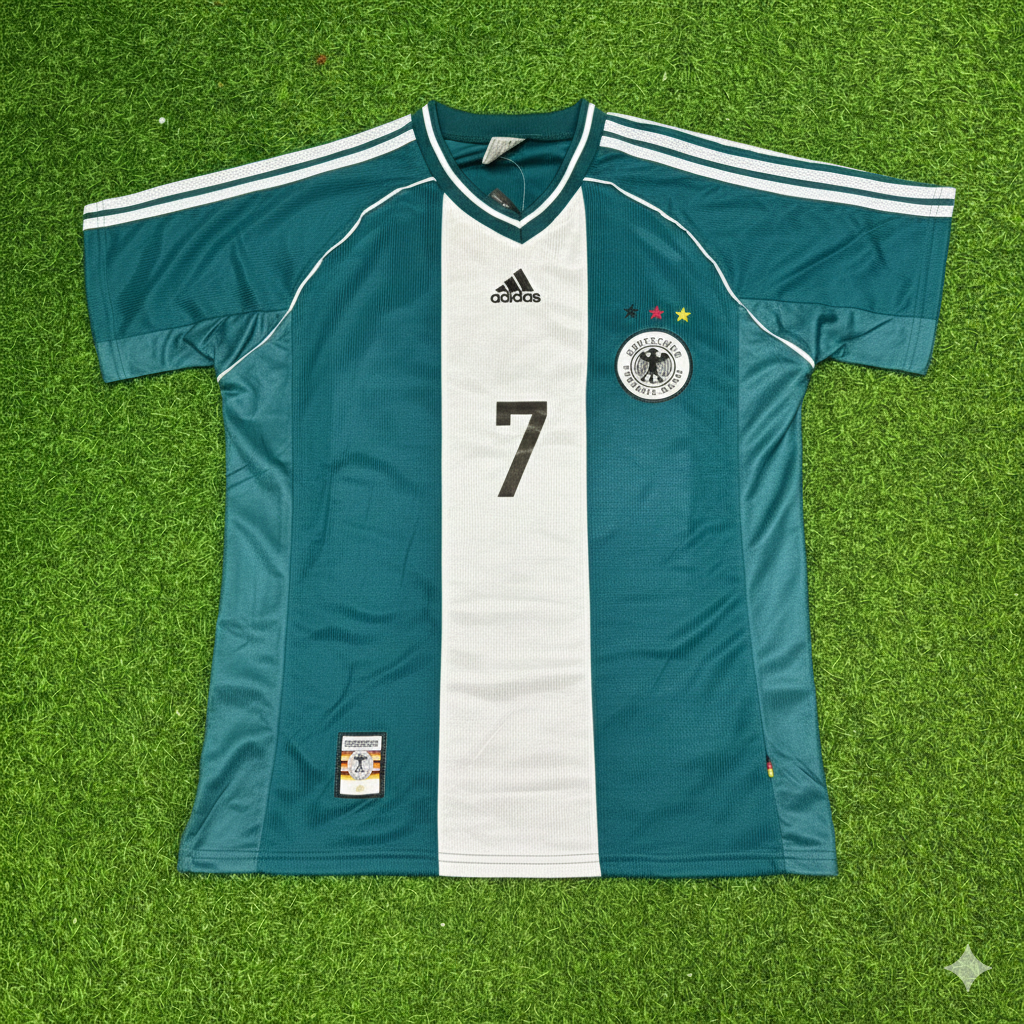 Andreas Möller Germany 1998 World Cup Away Retro Football Jersey