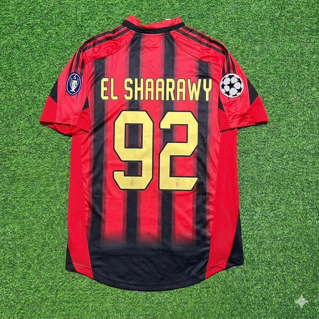 Stephen El Shaarawy #92 AC Milan Home Retro Football Jersey