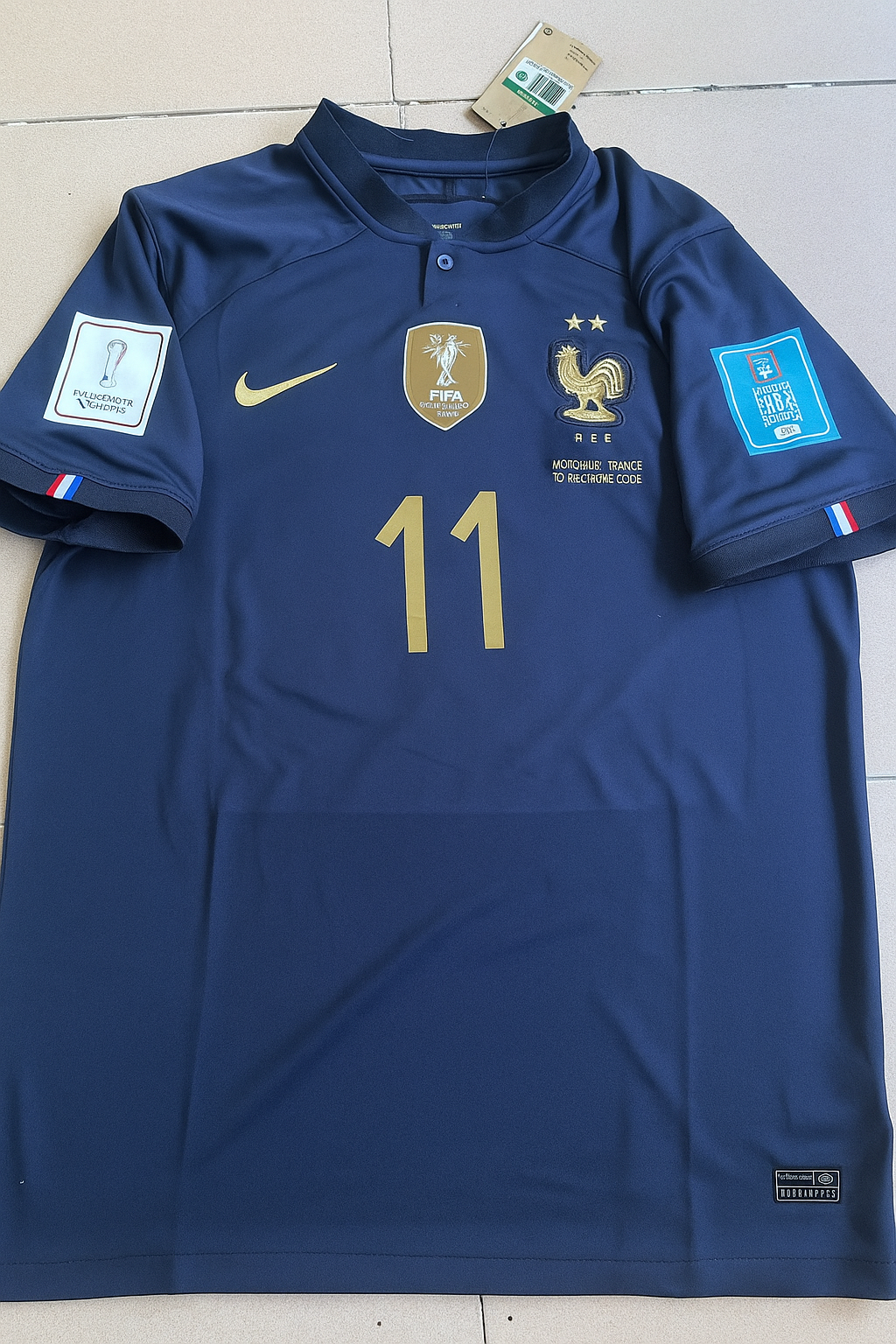 Ousmane Dembélé France 2022 World Cup Final Retro Jersey Maillot Trikot Soccer Shirt