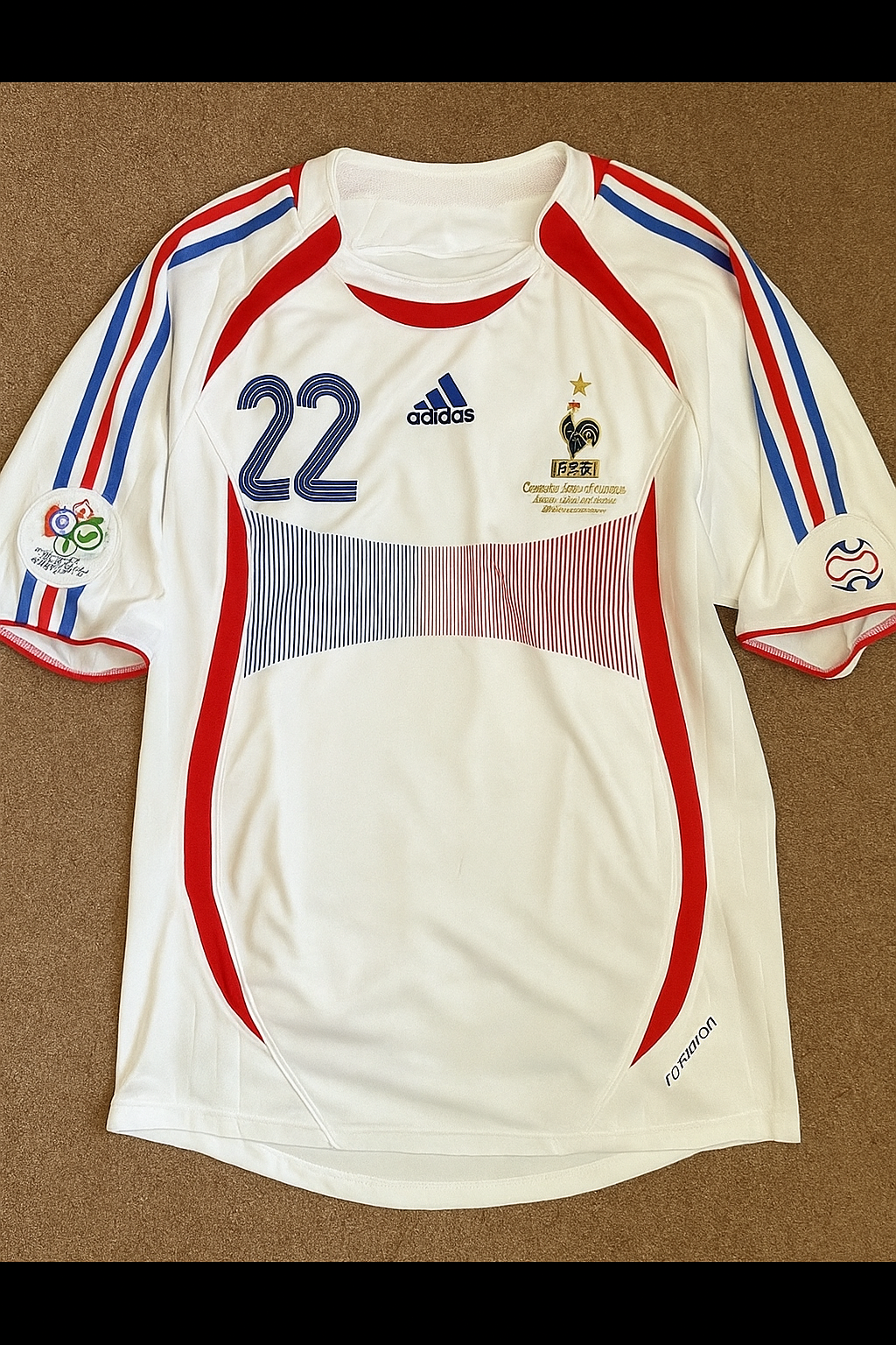 Franck Ribery France 2006 World Cup Final White Retro Kit – | Trikot | Maillot