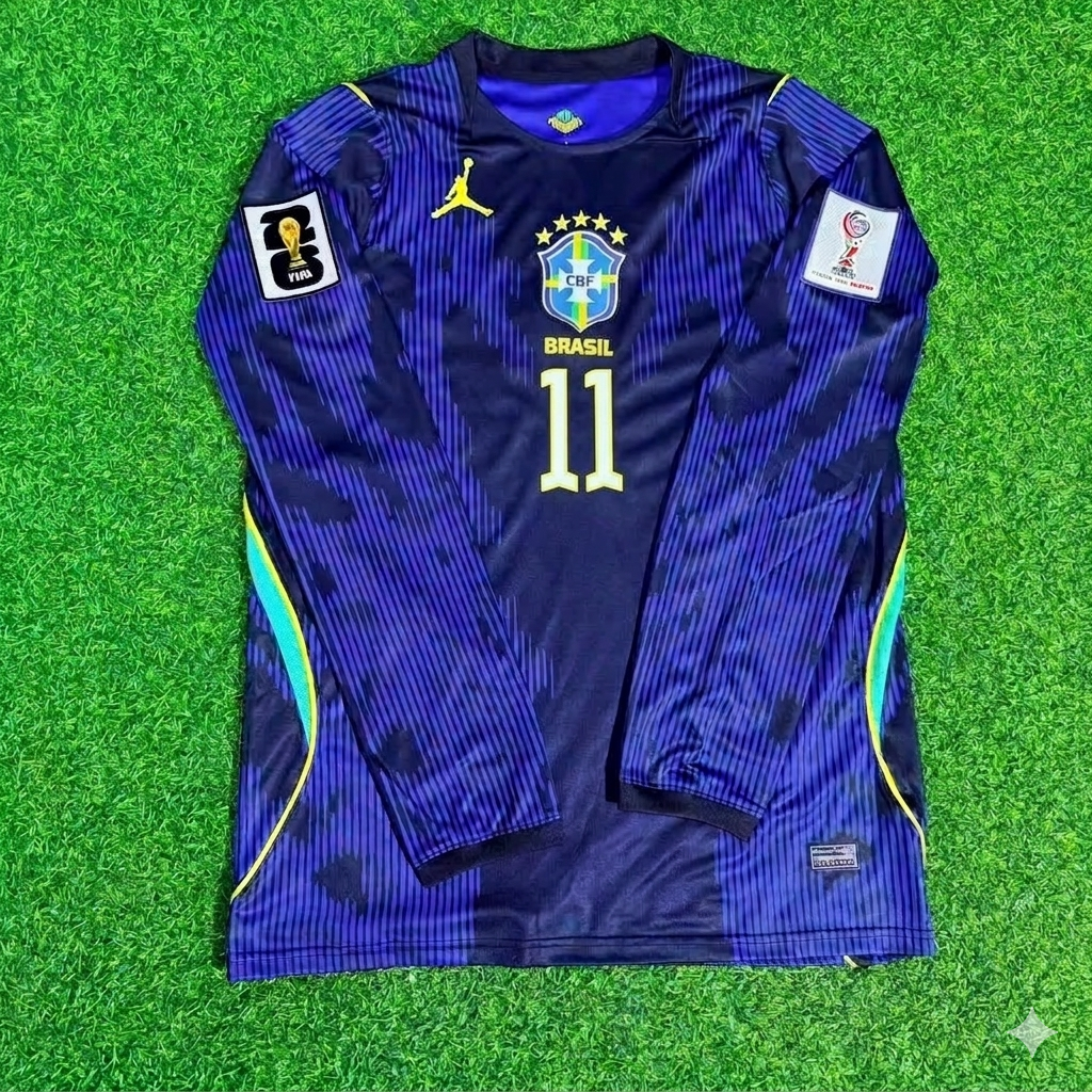 Lucas Paquetá 11# Brazil 2026 World Cup Sleeve Blue Away Jersey Trikot