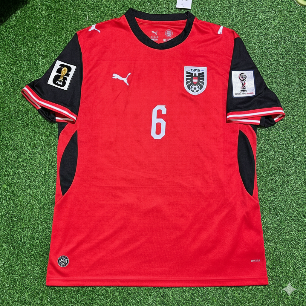 Nicolas Seiwald 6- Austria 2026 World Cup Kit Jersey Trikot Maillot