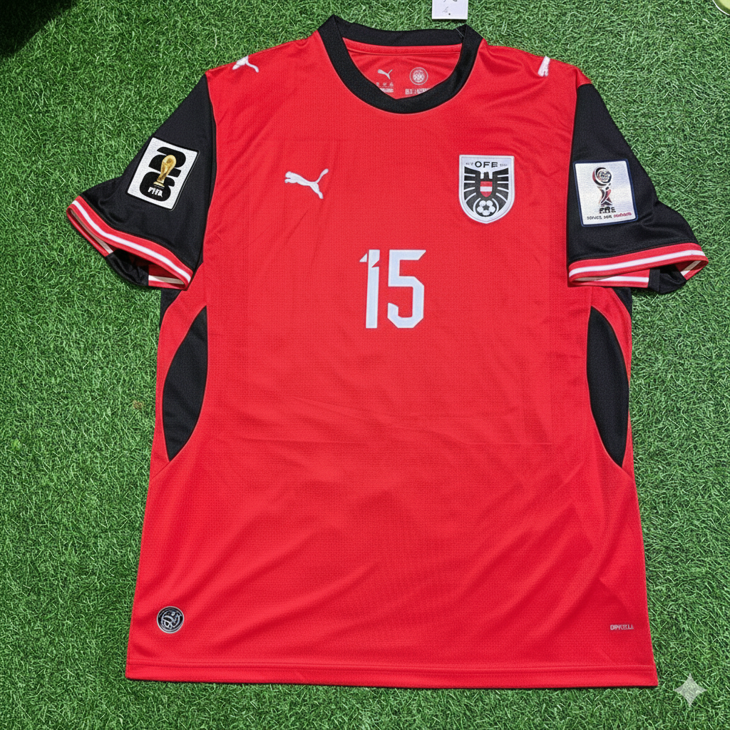 Philipp Lienhart 15- Austria 2026 World Cup Kit Jersey Trikot Maillot