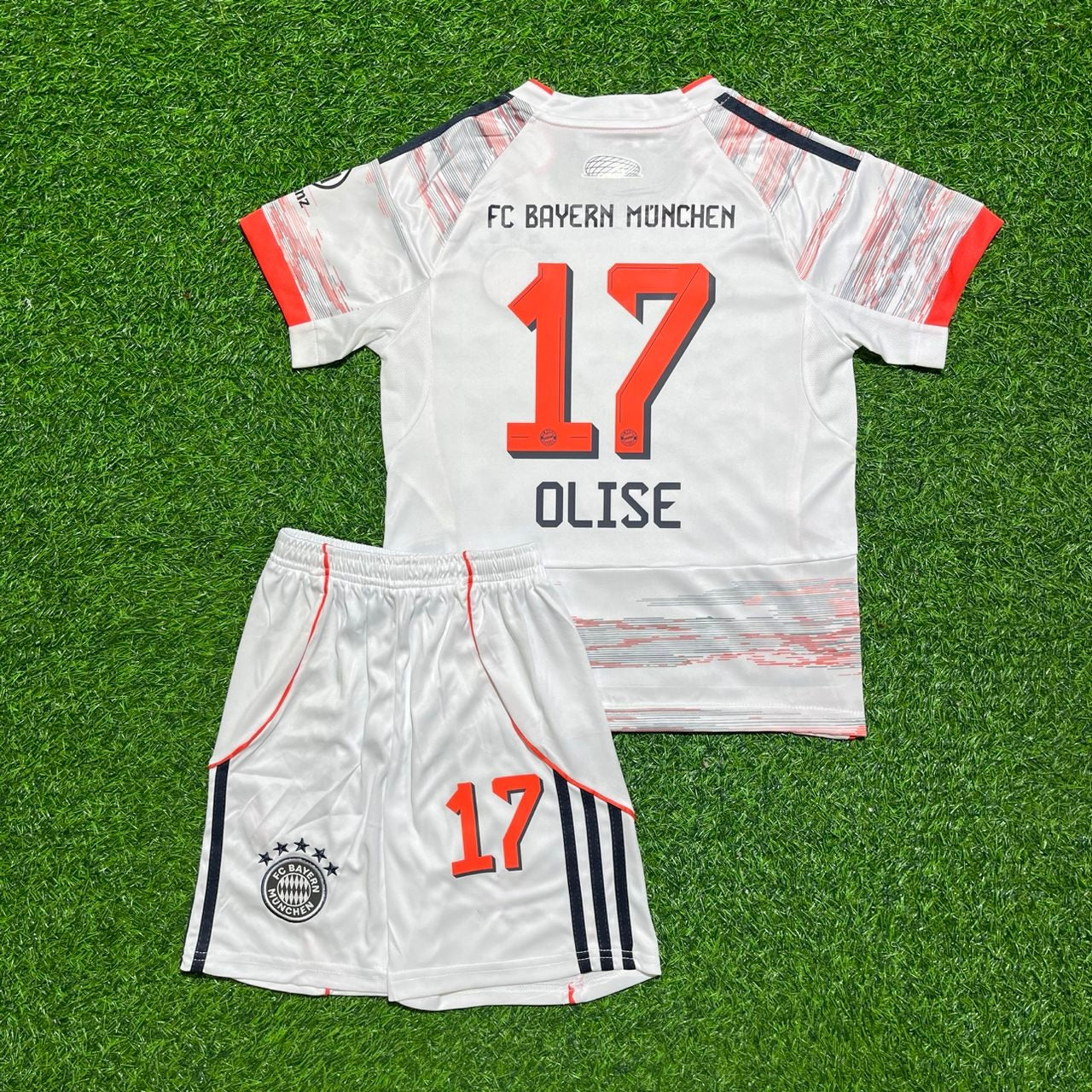 Maillot Extérieur Enfant Michael Olise #17 Bayern Munich Nouvelle Saison