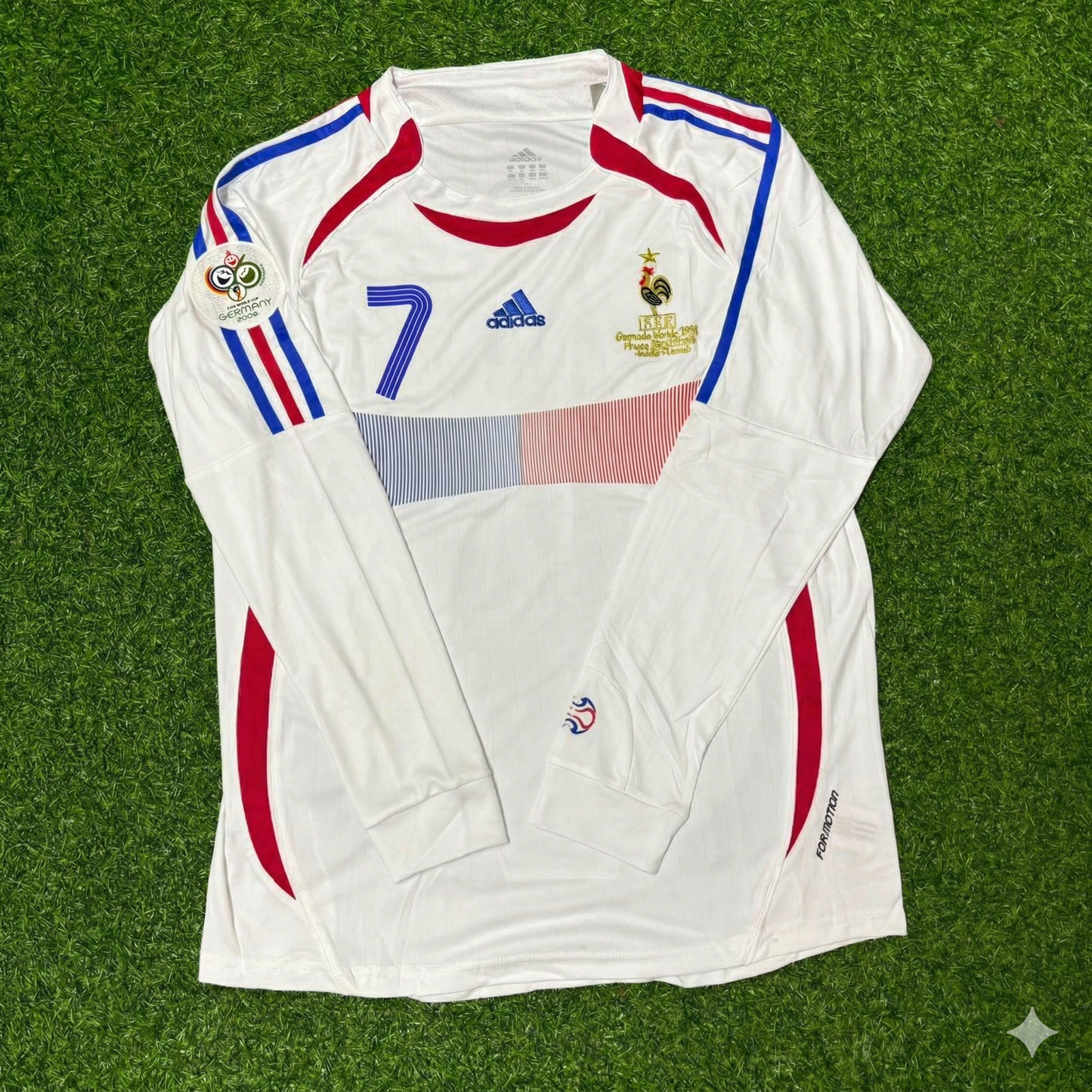 Florent Malouda France 2006 World Cup Final Long Sleeve White Retro Kit