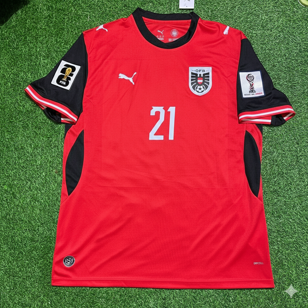 Patrick Wimmer 21- Austria 2026 World Cup Kit Jersey Trikot Maillot