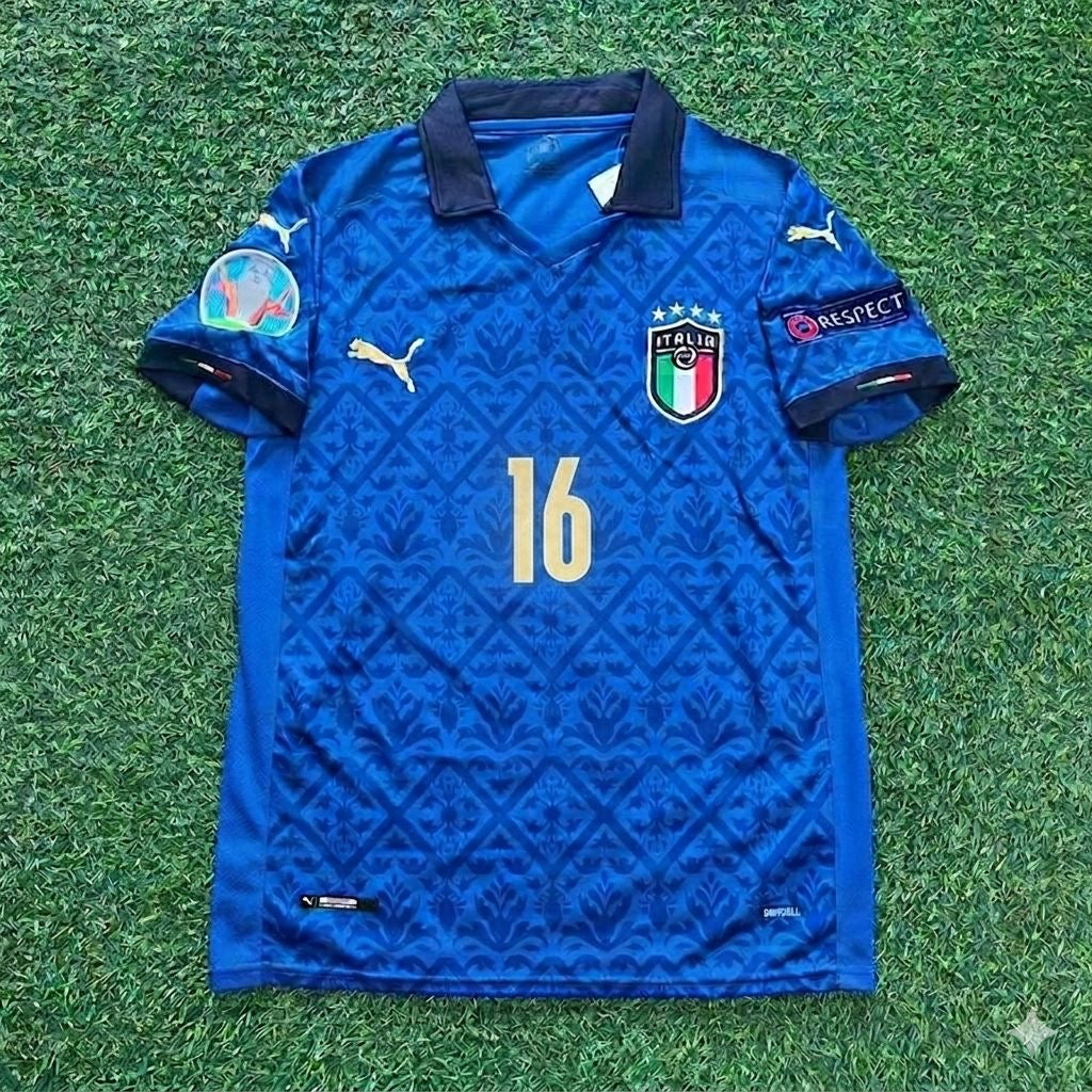 Bryan Cristante #16 Italy EURO 2020 Final Retro Soccer Jersey – | Trikot | Maillot Soccer Shirt