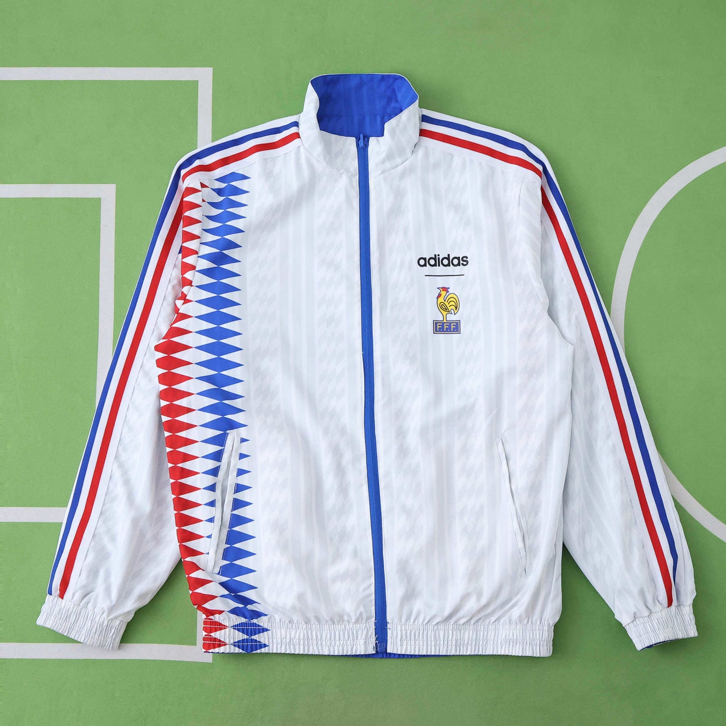 France Blue 1994 Retro Both Sides Windbreaker