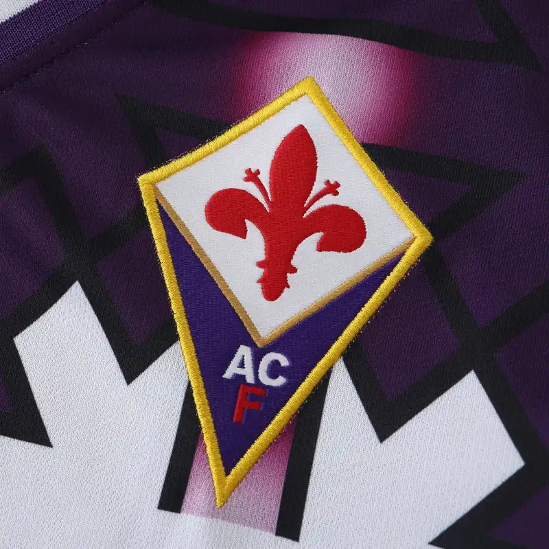 Michael Laudrup Fiorentina 92/93 Season Purple White Away Retro Jersey Trikot Soccer Shirt