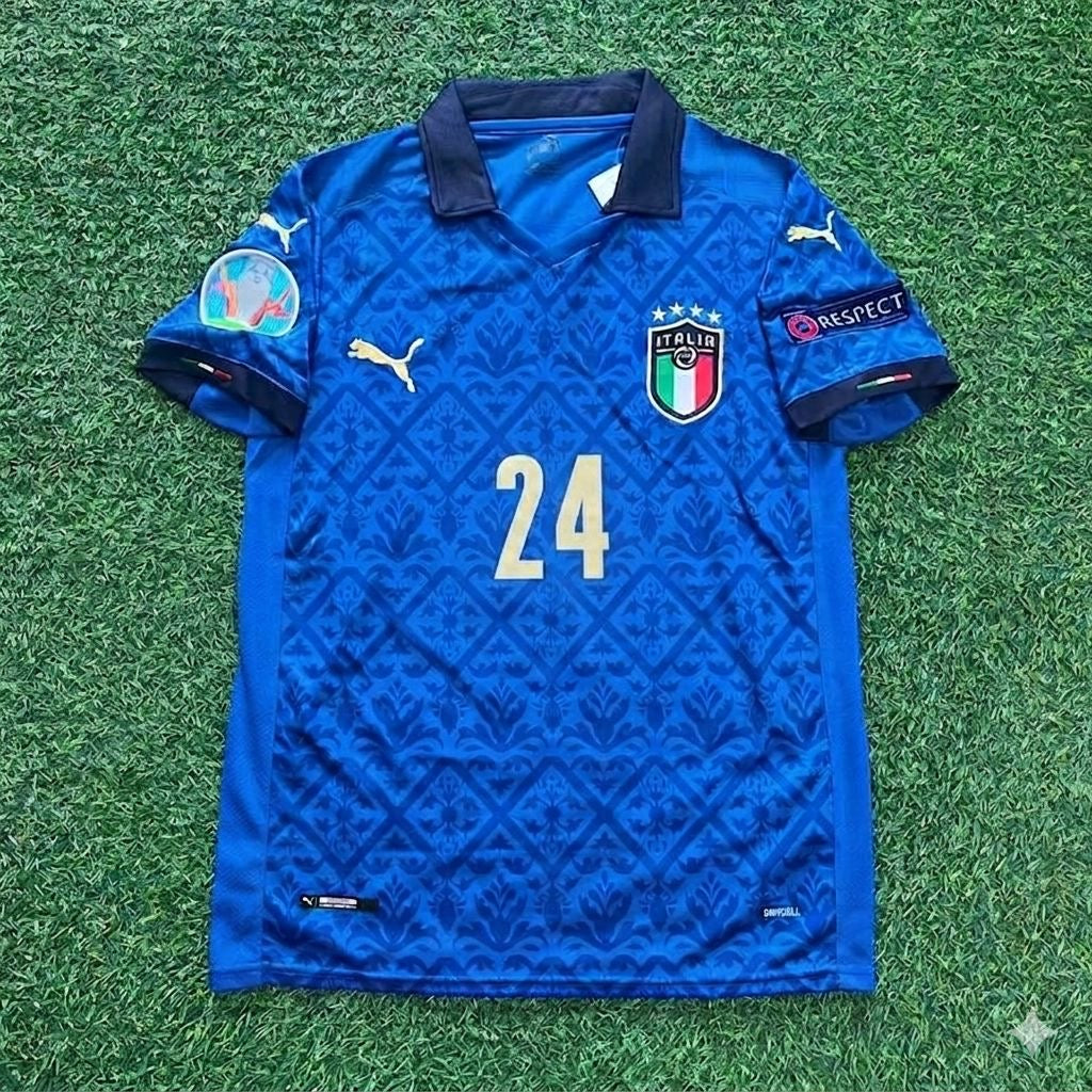 Alessandro Florenzi #24 Italy EURO 2020 Final Retro Soccer Jersey – | Trikot | Maillot Soccer Shirt