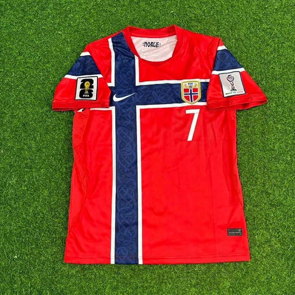 Fredrik Aursnes Norway 2026 World Cup Home Football Jersey