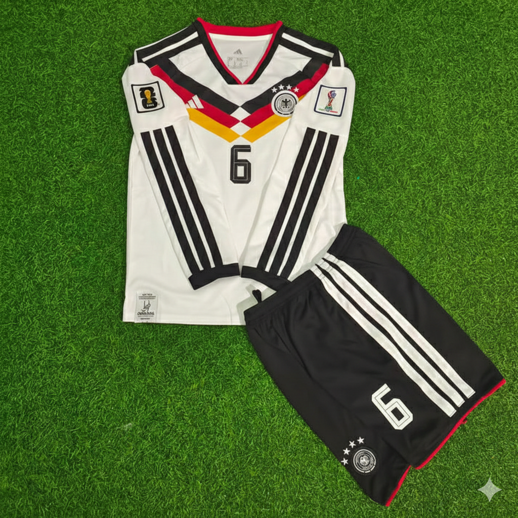 Joshua Kimmich 6- Germany 2026 World Cup Kids Long Sleeve Home Football Jersey Kit