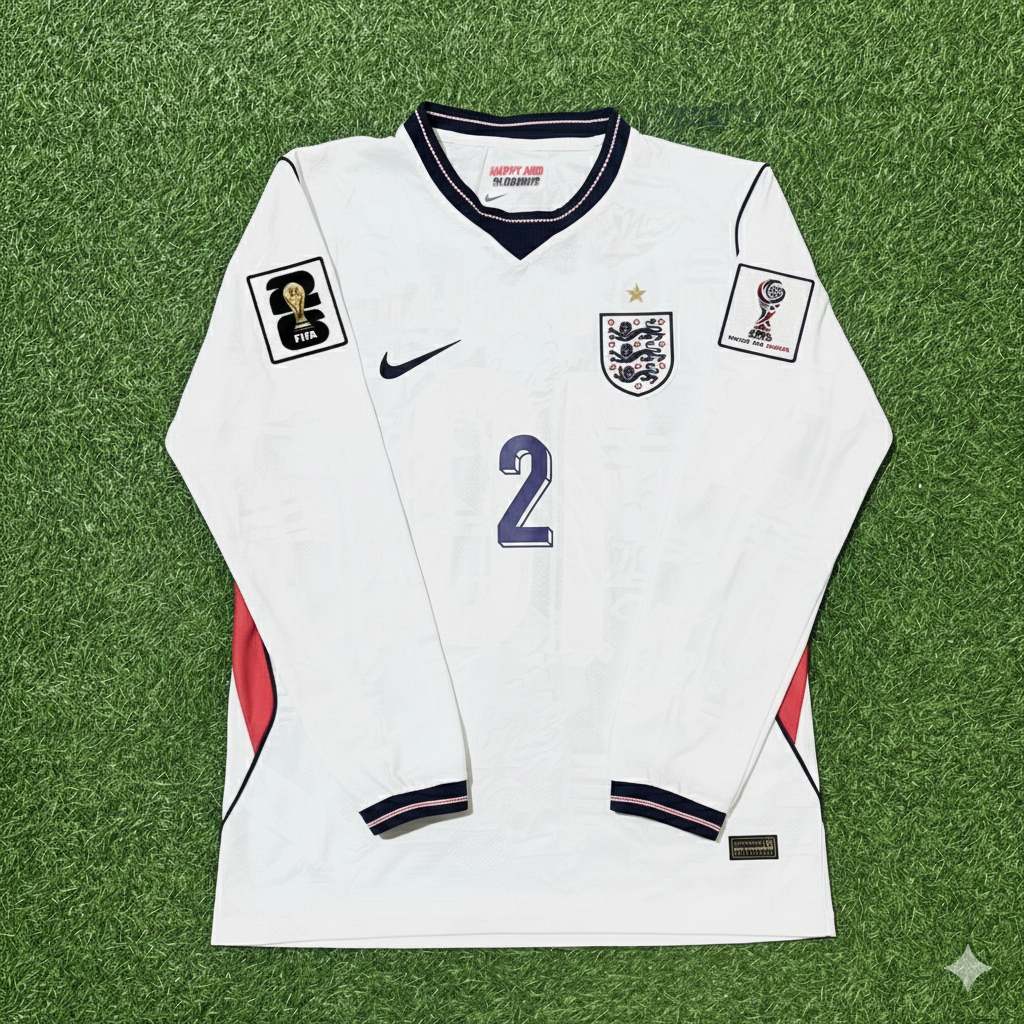 Trent Alexander-Arnold 2- England 2026 World Cup Long Sleeve Kit Jersey Trikot Maillot