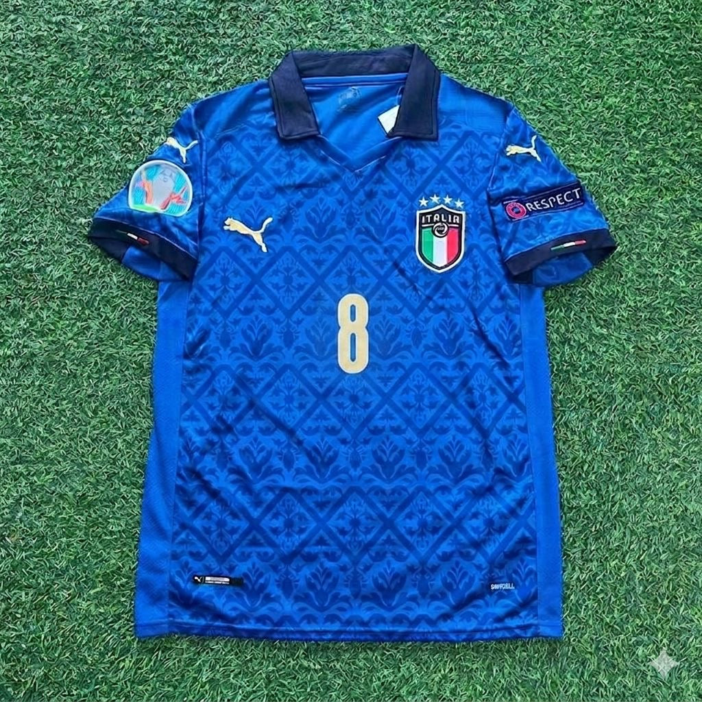 Jorginho #8 Italie EURO 2020 Finale Maillot de Foot Rétro – | Trikot | Maillot de Foot