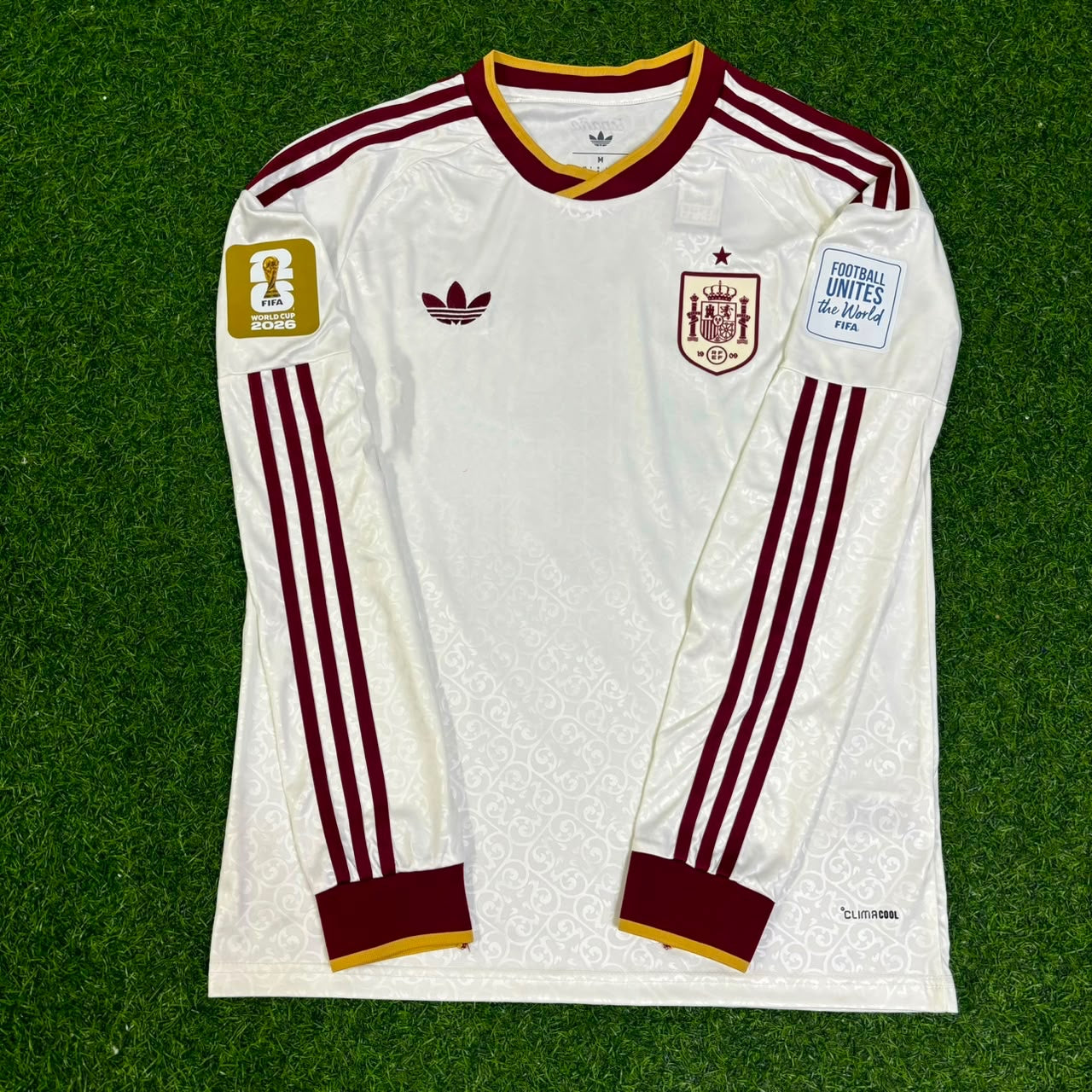 Pedro Porro #12 Spain 2026 World Cup Away Long Sleeve Jersey Trikot Maillot