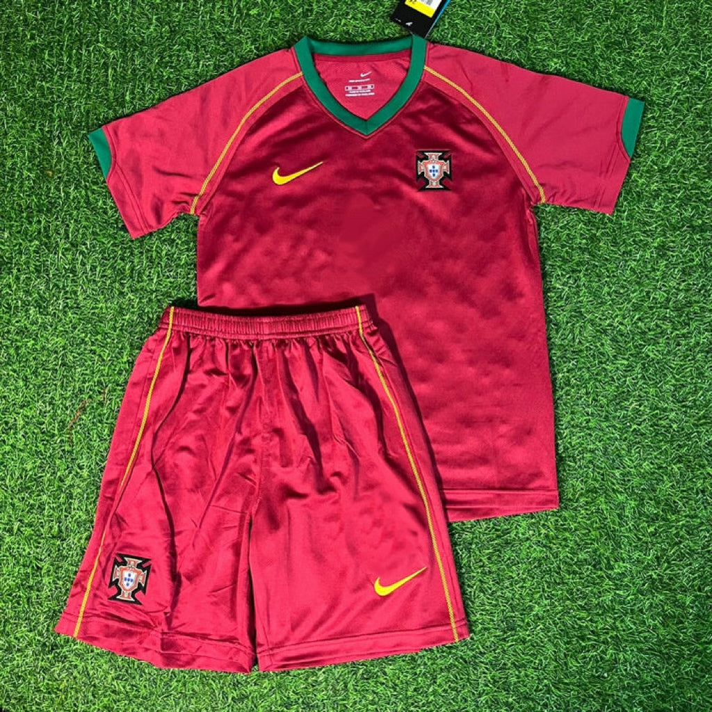 Luís Figo #7 Portugal 2006 Kids Kit Kinder Trikot Soccer Shirt