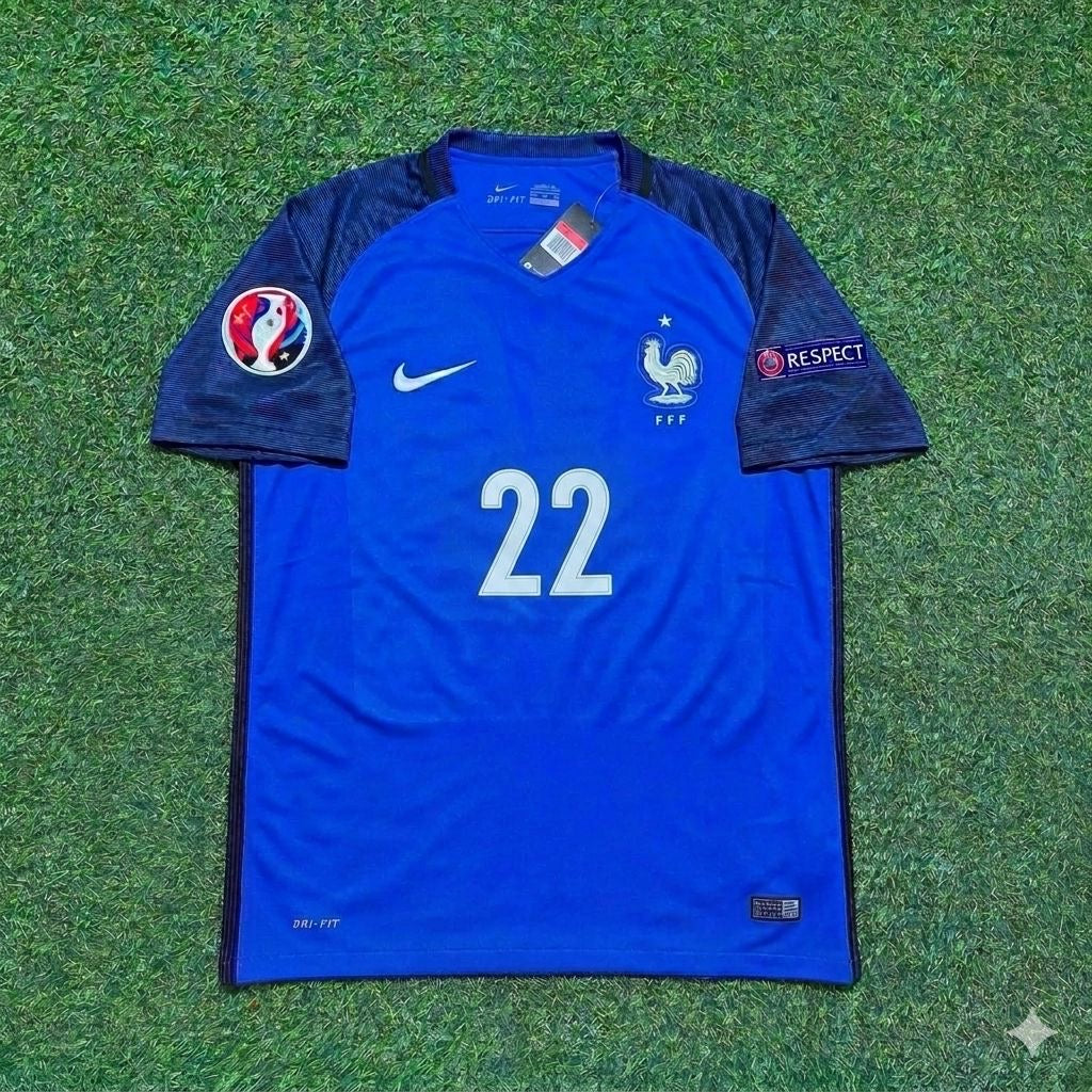 Samuel Umtiti #22 France Euro 2016 Home Retro Football Jersey