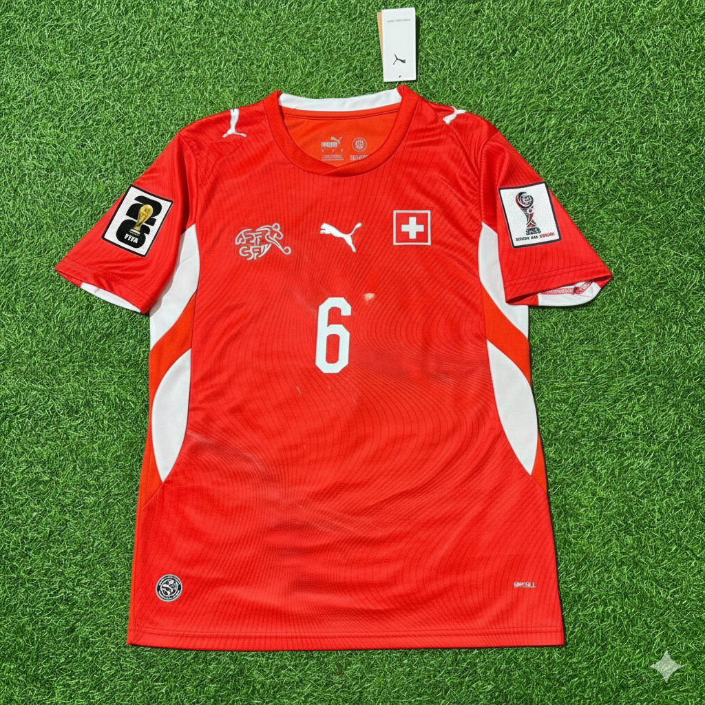 Deniz Zakaria 6- Switzerland 2026 World Cup Kit Jersey Trikot Maillot