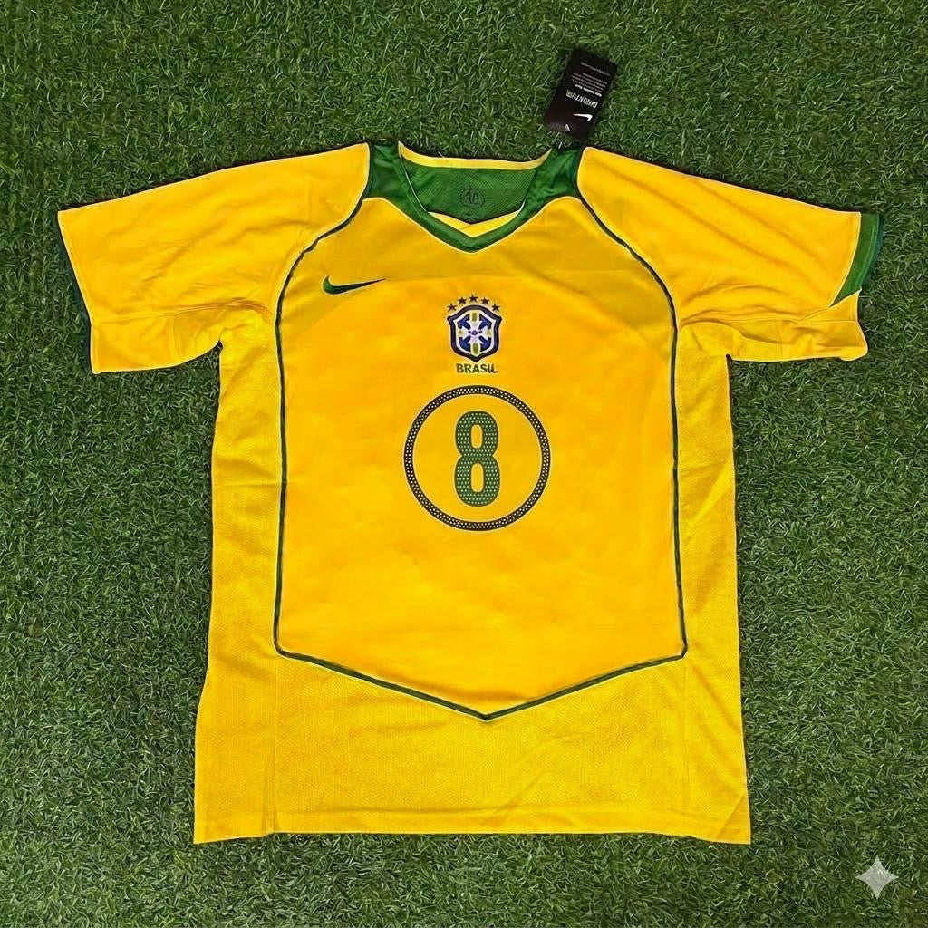 Paulinho 8β Brazil Retro Kit Jersey β | Trikot | Maillot Soccer Shirt
