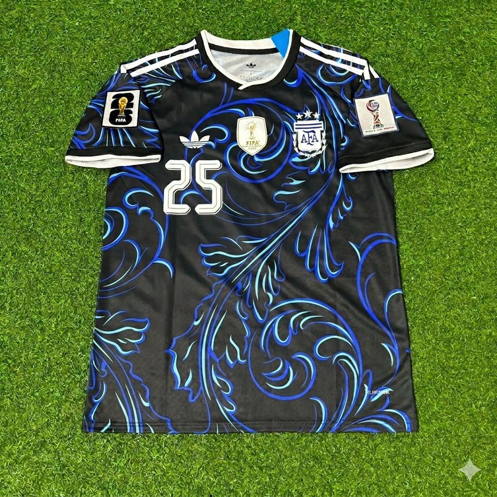 Gianluca Prestianni #25 Argentina 2026 World Cup New Season Football Jersey Kit
