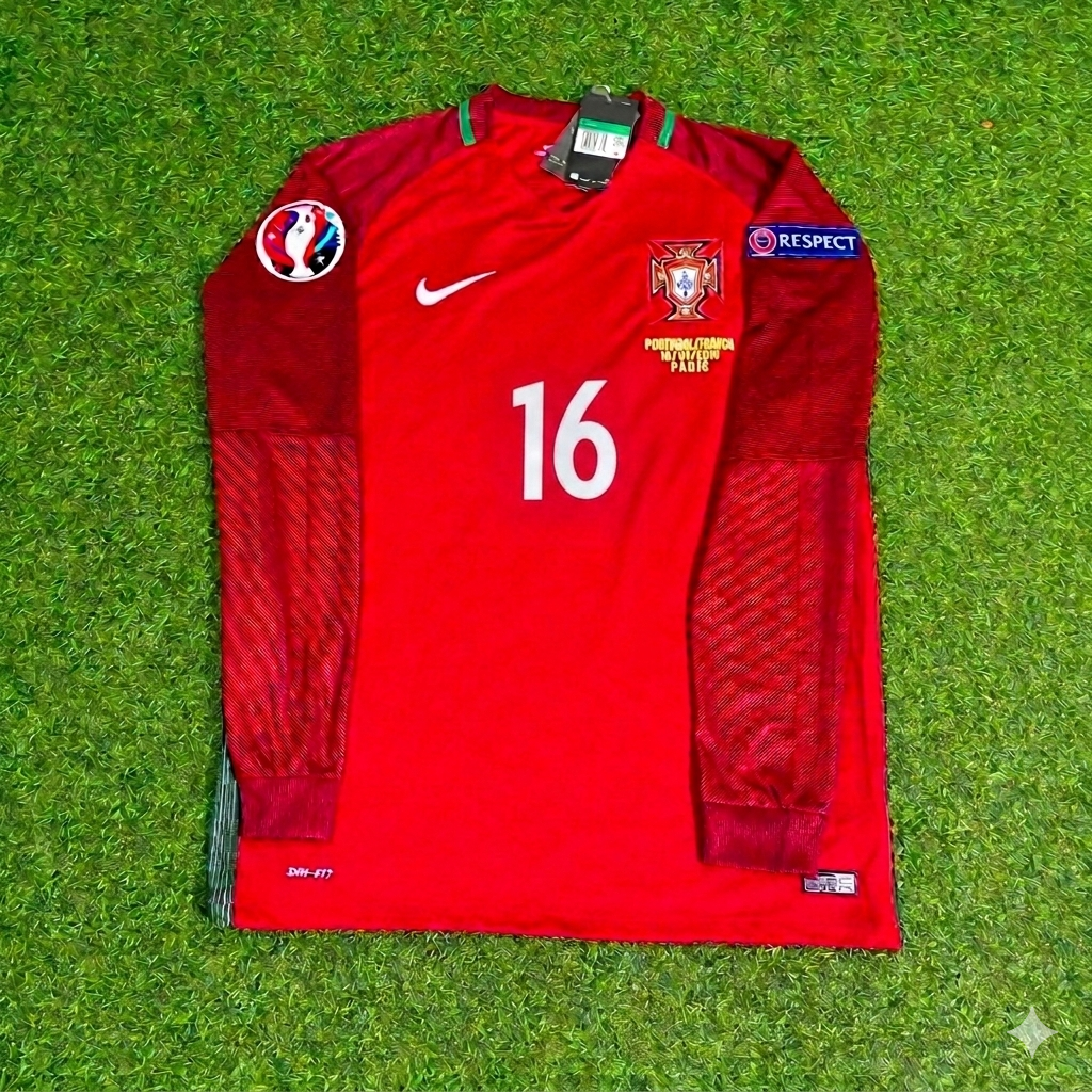 Renato Sanches 16- Portugal EURO 2016 Final Long Sleeve Retro Football Jersey