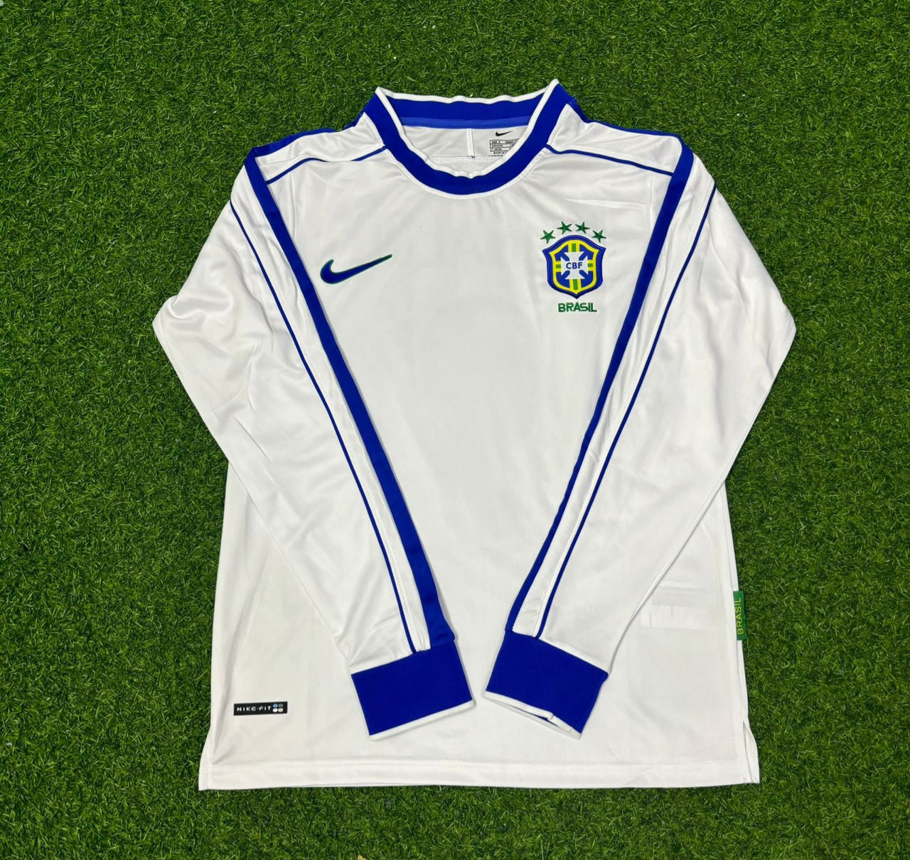 Rivaldo Brazil 1998 World Cup Long Sleeve Retro Football Jersey