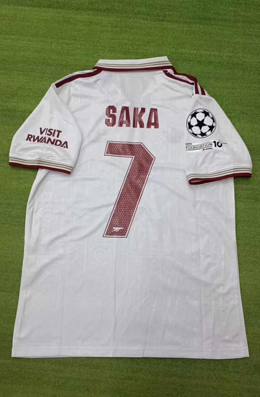 Bukayo Saka Arsenal Away White New Season 2026 Jersey Trikot Maillot Camisate Soccer Shirt