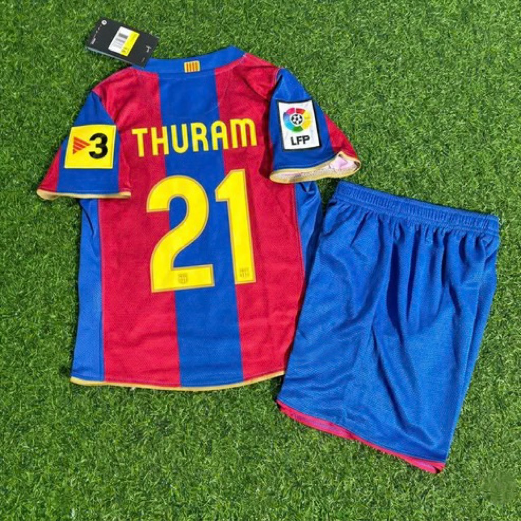 Lilian Thuram 21- Barcelona 2007/2008 Retro KIDS Football Jersey