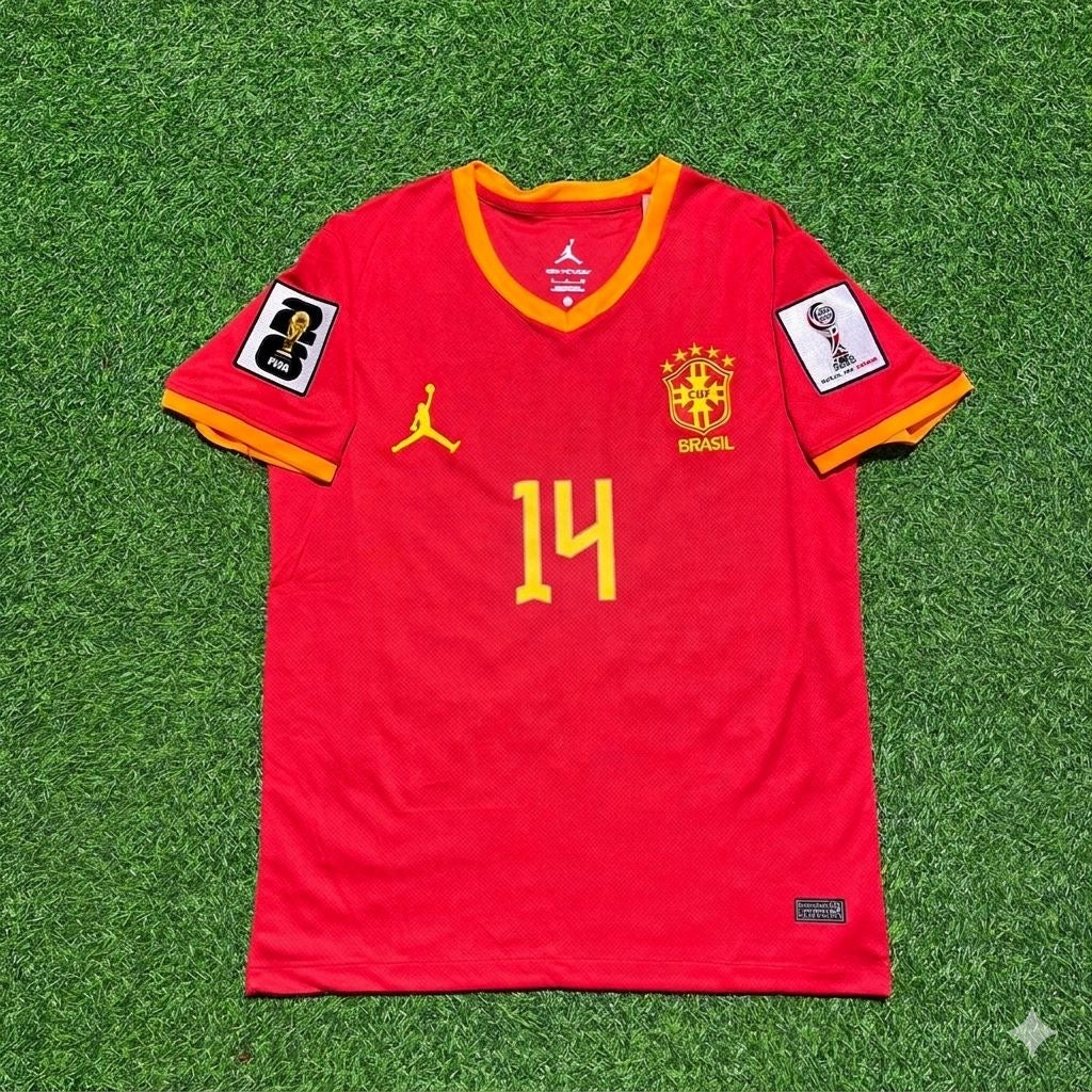 Wesley 14# Brazil 2026 World Cup Red Jersey Trikot