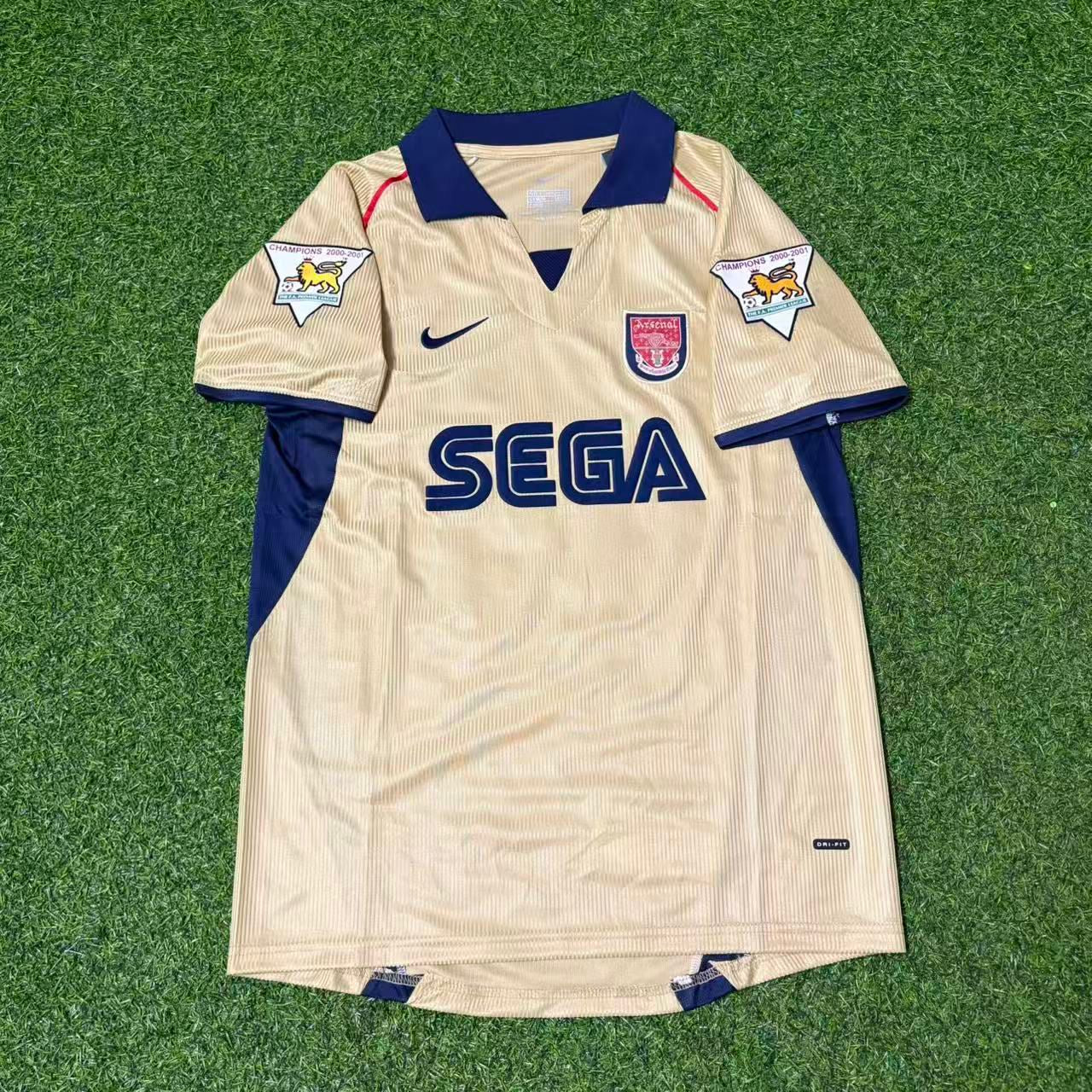 Lauren Etame Mayer #12 Arsenal 2001-2002 Away Golden Retro Jersey