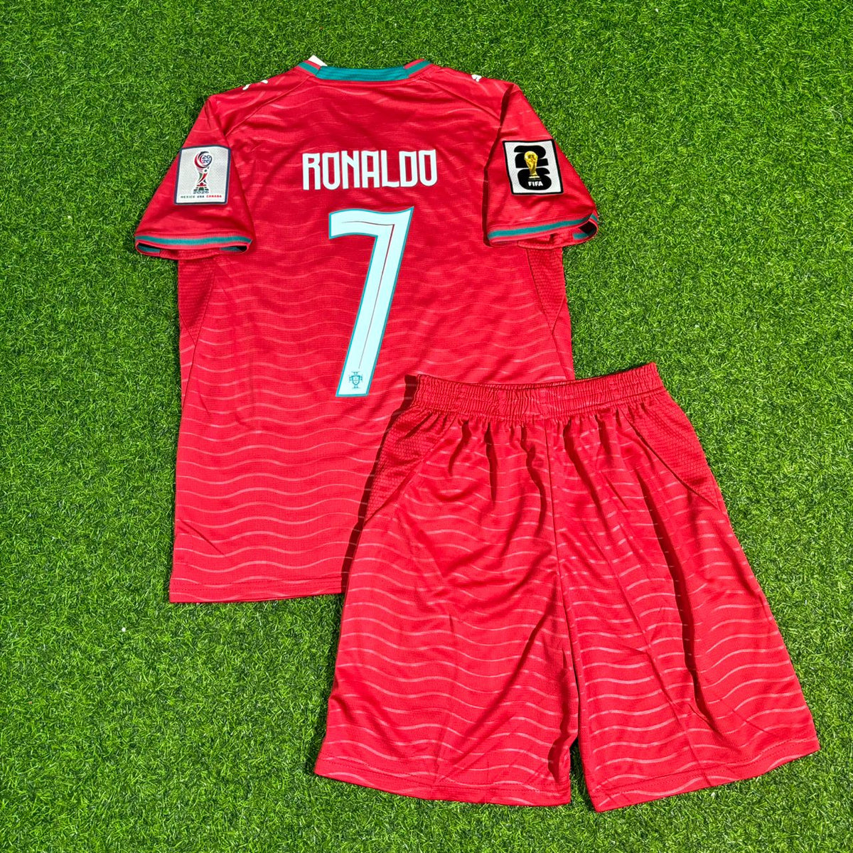 Cristiano Ronaldo Portugal 2026 World Cup Kids Red Home Football Jersey