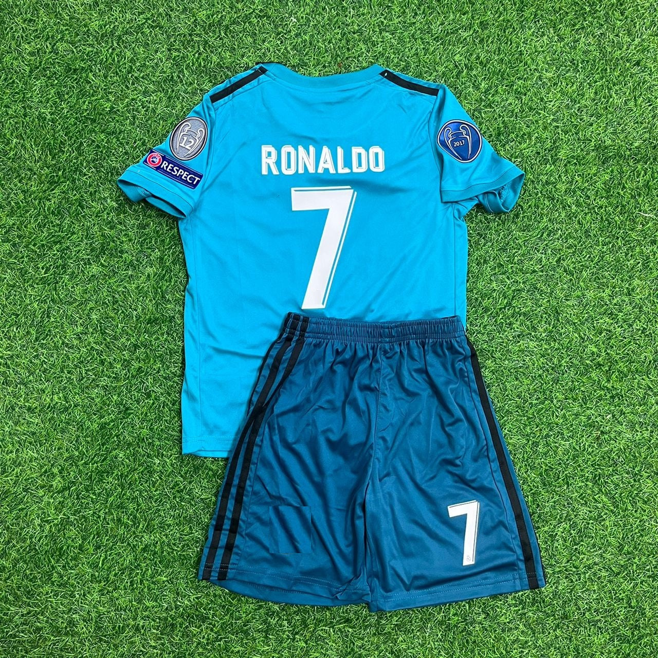 Cristiano Ronaldo Real Madrid Short Kids Kit Jersey Soccer Shirt KinderTrikot