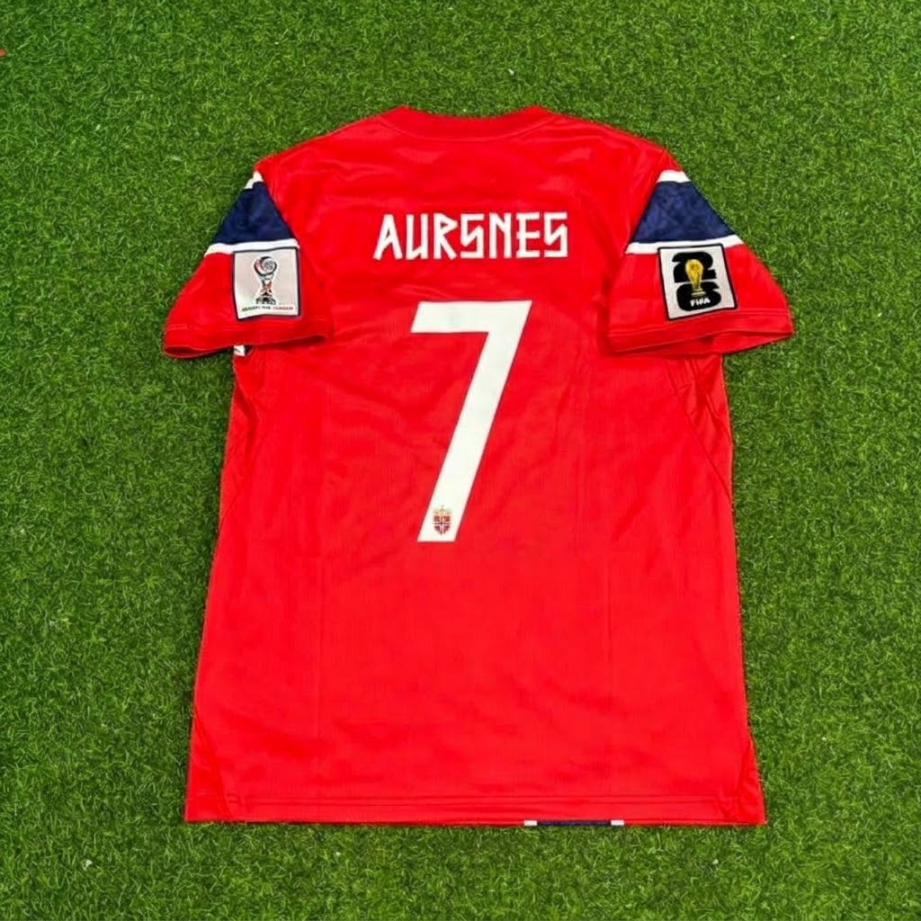 Fredrik Aursnes Norway 2026 World Cup Home Football Jersey