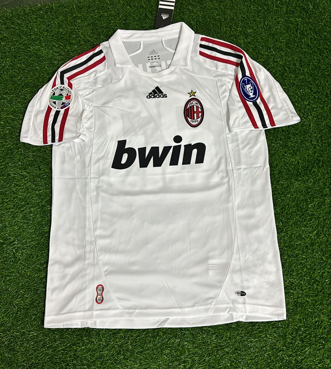 David Beckham 2009 AC Milan White Retro Jersey Maillot Trikot Maglia Soccer Shirt