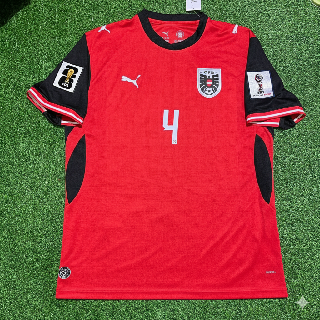 Xaver Schlager 4- Austria 2026 World Cup Kit Jersey Trikot Maillot